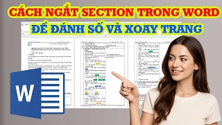 Cách ngắt Section trong Word để đánh số trang và xoay trang