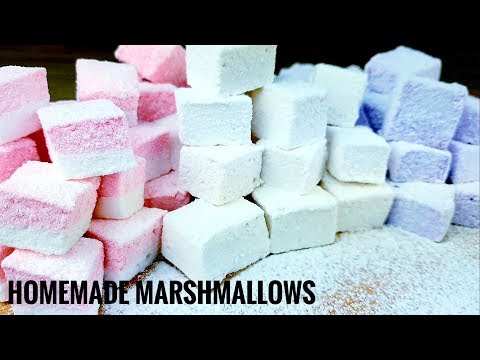 Homemade Marshmallows(flavored marshmallows) WITHOUT THERMOMETER AND WITHOUT CORN SYRUP