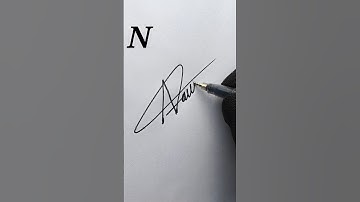 Signature style for n letter #howtosign #signaturelearn #design
