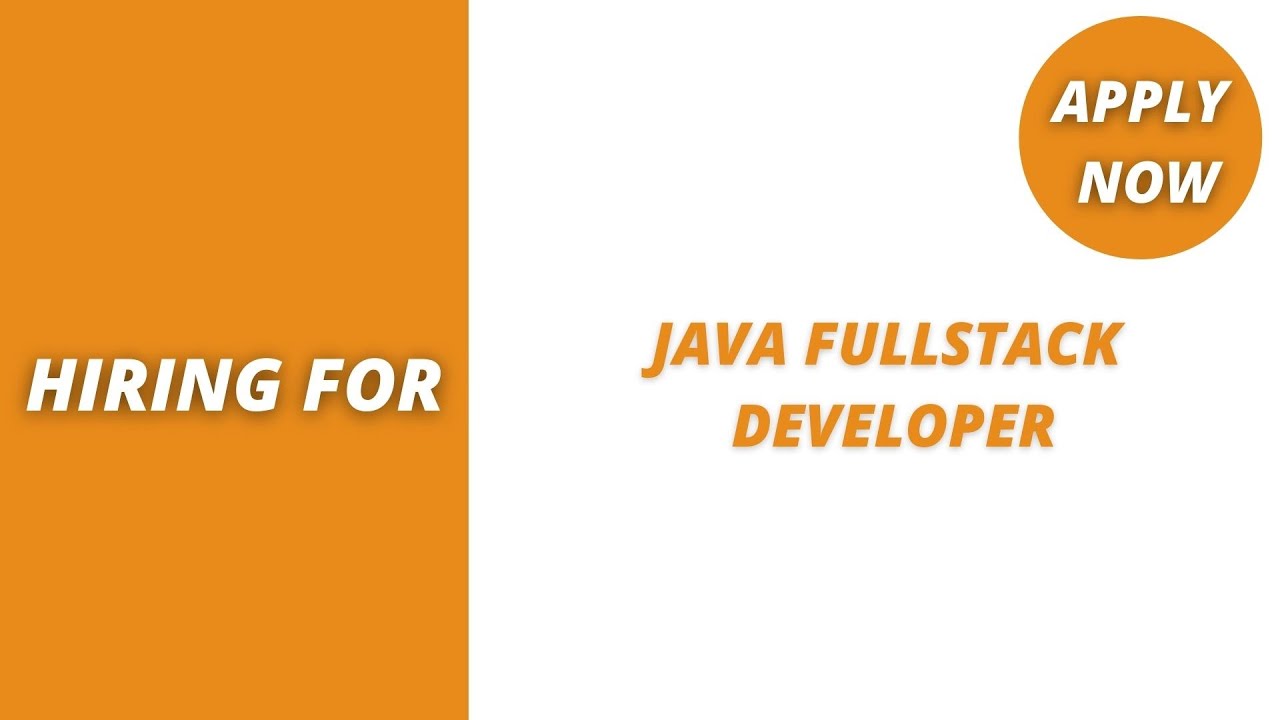 Java Fullstack Developer | Java Developer | Fullstack Developer | Java Jobs | Java | Fullstack Jobs