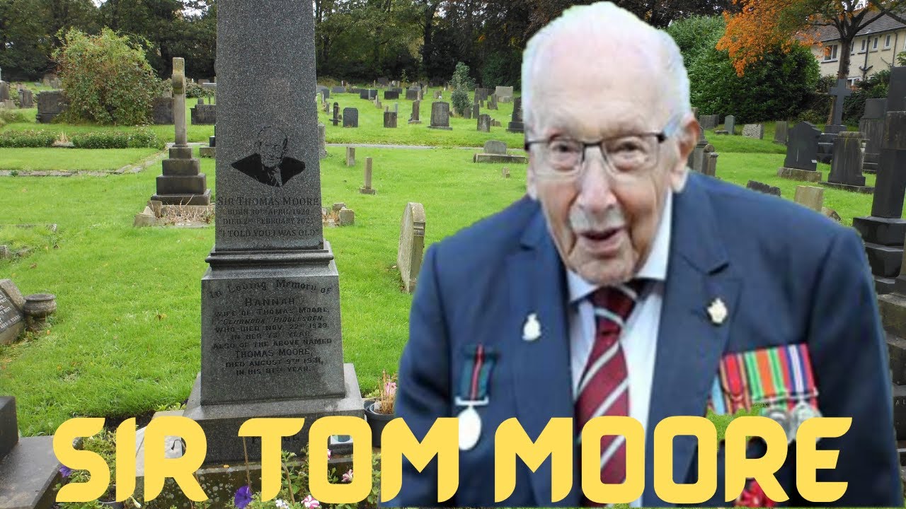 Sir TOM MOORE famous graves celebrity graves