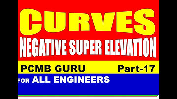 Curve (Negative Super Elevation)/Transportation Engineering Pt-17 For AEN/Diploma /B.Tech/GATE Exam.