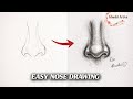 How to Draw a Realistic Nose Step by Step | Easy Pencil Drawing Tutorial #NoseDrawing #KhushiArtiva