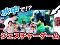 【水族館貸切】水槽の中で “ジェスチャーゲーム” 対決だー！【全部当てられるかな？】