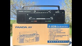 Двухкассетный магнитофон MP3 плеер караоке PANDA F-539