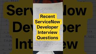 Recent ServiceNow Developer Interview Questions #servicenowdeveloper #skfacts