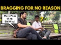 The bragging prank with strangers  hilarious reactions  because why not