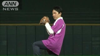 被災地支援に感謝　小泉進次郎議員が台湾で始球式（13/09/11）