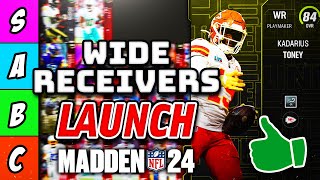 RANKING the BEST Wide Receivers (Launch) in Madden 24 Ultimate Team (Tier List)