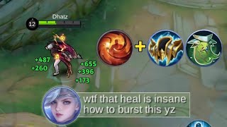 HOW TO PLAY SUSTAIN BUILD IN LATE GAME! | YU ZHONG EMBLEM SET - MLBB screenshot 4