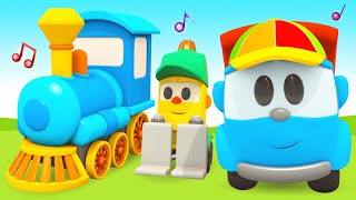 Sing with Leo the truck! The Train song for kids. Songs for kids &amp; nursery rhymes for babies.