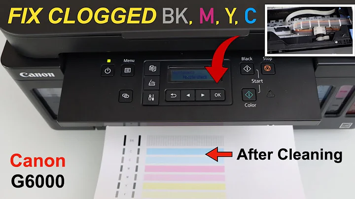 Canon Pixma G6000 Fix Clogged BK, Y, M, C Ink With Cleaning & Deep Cleaning (Part-1).