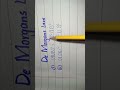 De Morgan's Law # 2 De Morgens Laws # De Morgans Law Equation # De Morgans Law Statement # DeMorgans