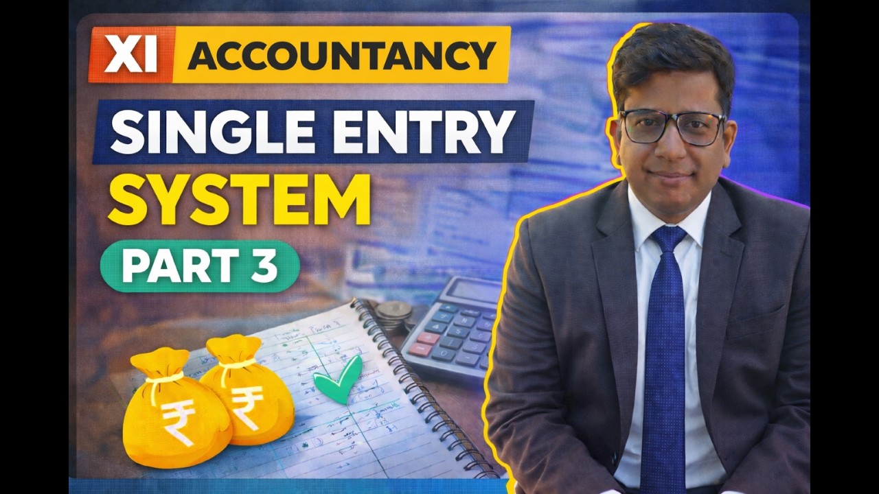 XI ACCOUNTS|ACCOUNT FROM INCOMPLETE RECORD |SINGLE ENTRY  |PART III |CONCEPTS   PRACTCE QUESTION