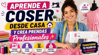 Aprende a Coser Desde Casa y Crea Prendas Profesionales 👗✨