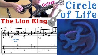 Circle of Life / The Lion King (Guitar) [Notation + TAB] chords