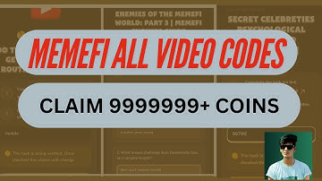 Memefi all video codes  Memefi secret task code memefi youtube video code 30 october