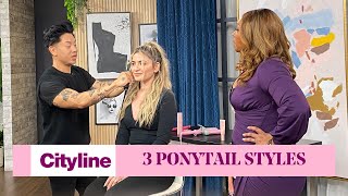 3 holiday glamorous ponytail styles