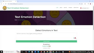 Text Emotion Detection System using Python Django Machine Learning