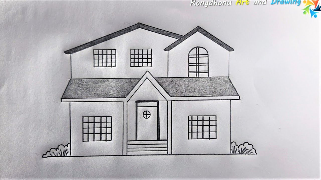 Pencil drawing houses Black and White Stock Photos & Images - Alamy