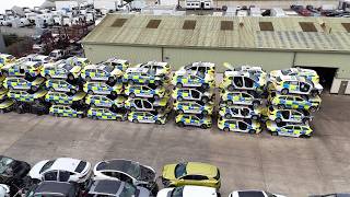 I Found a WALL of Wrecked Police Cars! Inside a HUGE UK Scrapyard 😯🎥🛸✅