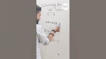Divisibility Rule of 12 by Keshav Sharma #mathsedarnanaidaranahai #mathematics #math #trickshots #12