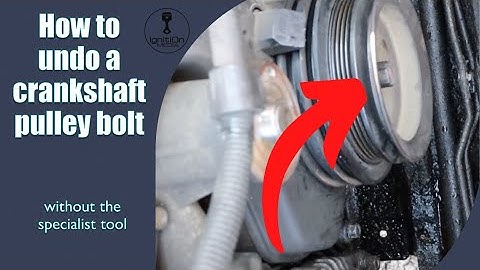 How to remove Crankshaft pulley bolt (WITHOUT A SPECIALIST TOOL)