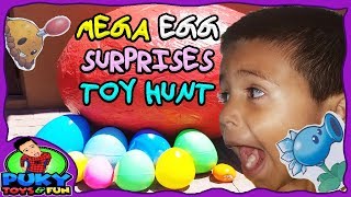 Mega Surprise Egg Hunt CHALLENGE for Easter BUNNY with TONS of TOYS ⛑🏹 -Puky Toys and Fun