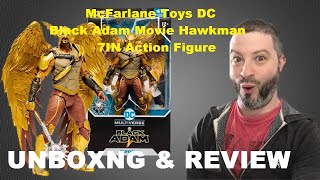 McFarlane Toys DC Black ADAM Movie Hawkman 7IN Action Figure UNBOXING & REVIEW