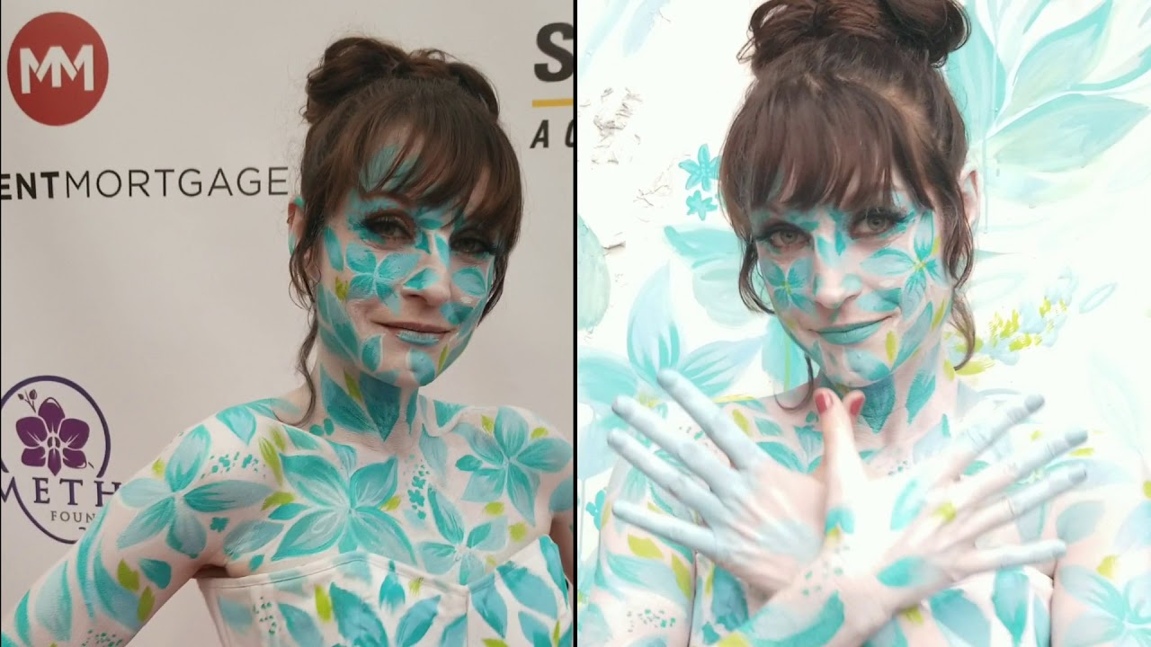 Breakfast at Tiffany's  inspired Live bodypainting by Lana Chromium for San Diego Autism Foundation