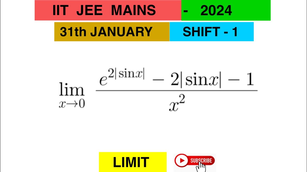 Jee Mains2024 Limit Limit X Tends To 0 E 2 sinx 2 sinx 1 X 2 jee-mains2024-limit-limit-x-tends-to-0-e-2-sinx-2-sinx-1-x-2