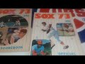 1973 white Sox score book great find at Volo Antique mall, at Santo display case.