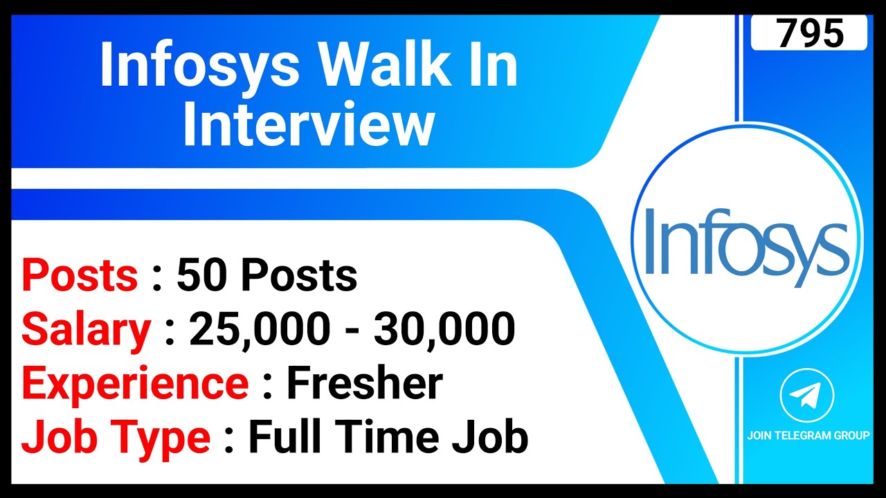 Infosys Walk In Interview 2024 | Full Time Jobs | Process Executive ...