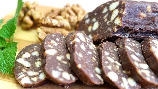 Шоколадная колбаса из нашего детства Вкусный шоколадный десерт Шоколадная колбаса из нашего детства Вкусный шоколадный десерт