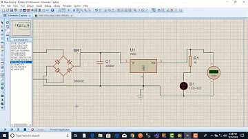 how to convert 220 AC volts into 5 volts DC using Proteus