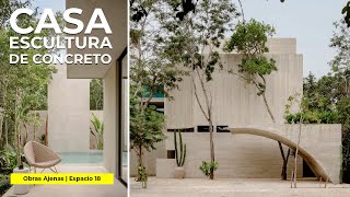 *ÚNICA* CASA ESCULTURAL de CONCRETO en un Tulum | Obras Ajenas | Espacio 18 Arquitectura