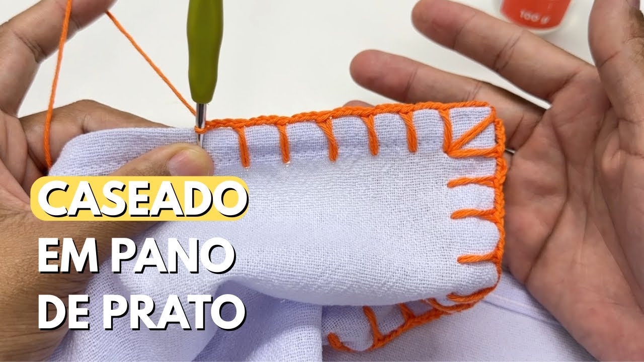 CASEADO SIMPLES EM PANO DE PRATO - Barrado em crochê - Bico em pano de prato