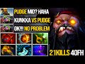 21Kills 40 Flesh Heap! Pudge VS Kunkka Mid | Pudge Official