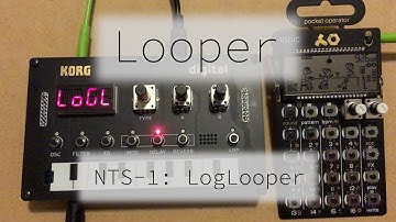 Looper experiment using LogLooper by Roll-log Sounds on KORG NTS-1 with Pocket Operator PO-32