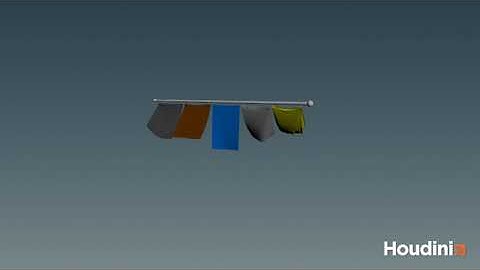 Houdini Flag simulation test