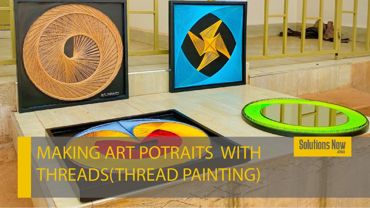Making Art Portraits with thread (Thread Painting) - YouTube