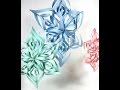 Paper craft art -  Kirigami tutorial (snowflakes, rose, heart..)