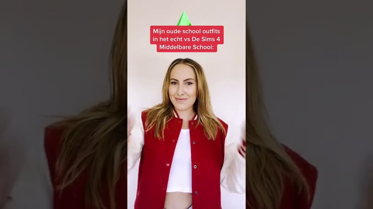 Mijn SCHOOL OUTFITS in het ECHT vs. De Sims 4 🤣 Welke vinden jullie het beste gelukt?