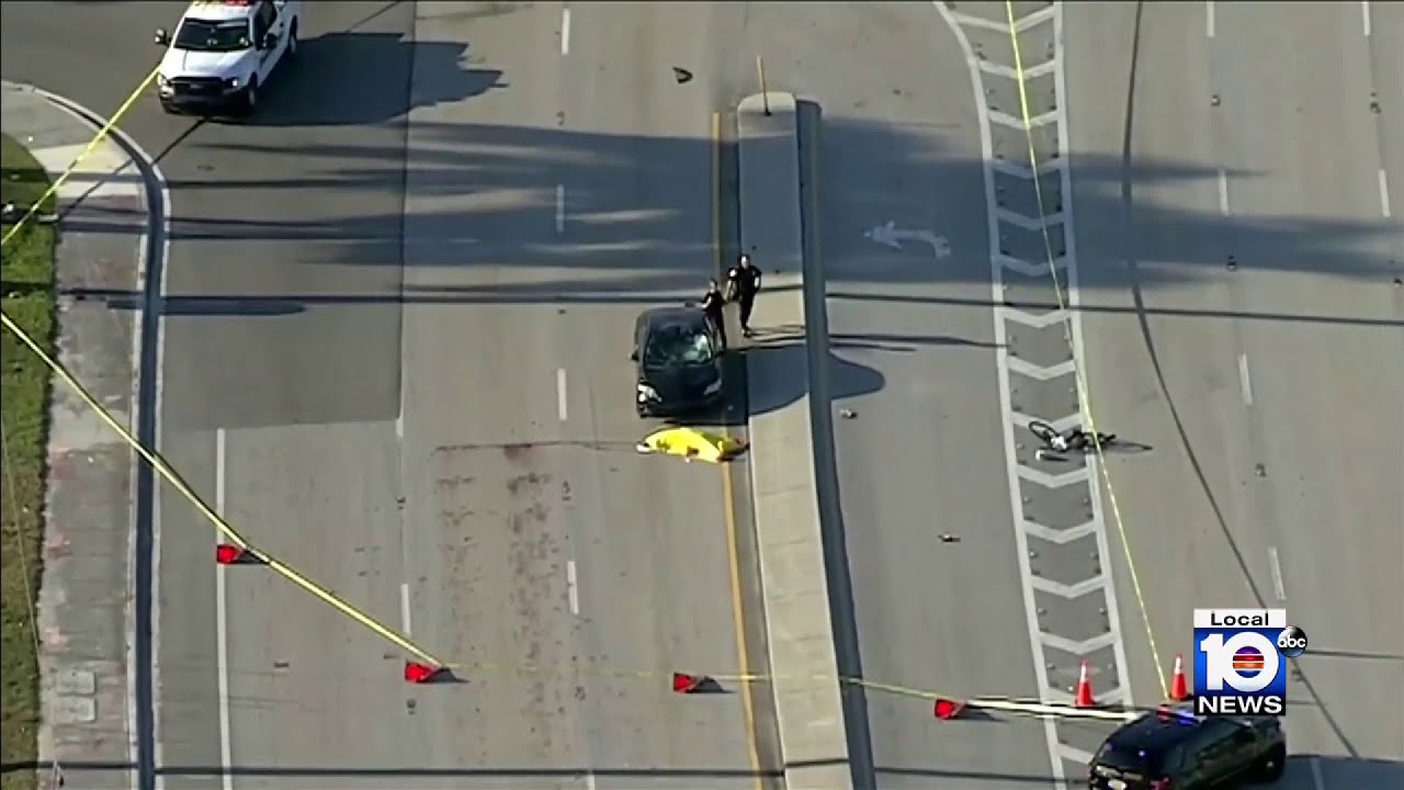 Bicyclist killed after being hit by car in Cooper City - YouTube