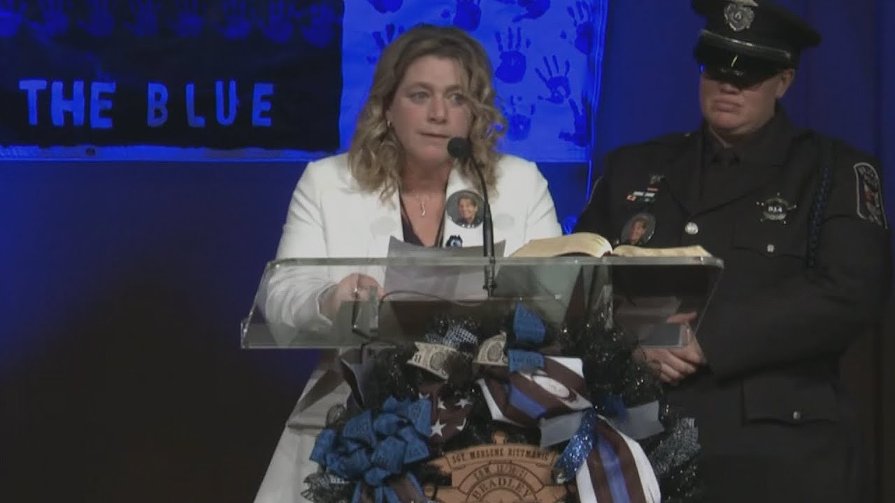 Fallen Bradley Police Sgt. Marlene Rittmanic'S Wife Speaks At The Funeral