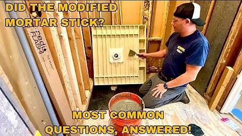 How I Set a Tile Redi Standard Drain Base and Use MODIFIED Thinset Mortar to Set the Tile!