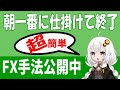 【FX手法】誰がやっても再現性があり裁量一切不要の楽々簡単お手軽トレード