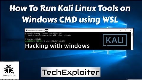 How To Run Kali Linux Tools on Windows CMD using WSL | TechExploiter
