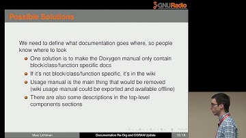 GRCon18 - Documentation Re Org and CGRAN Update