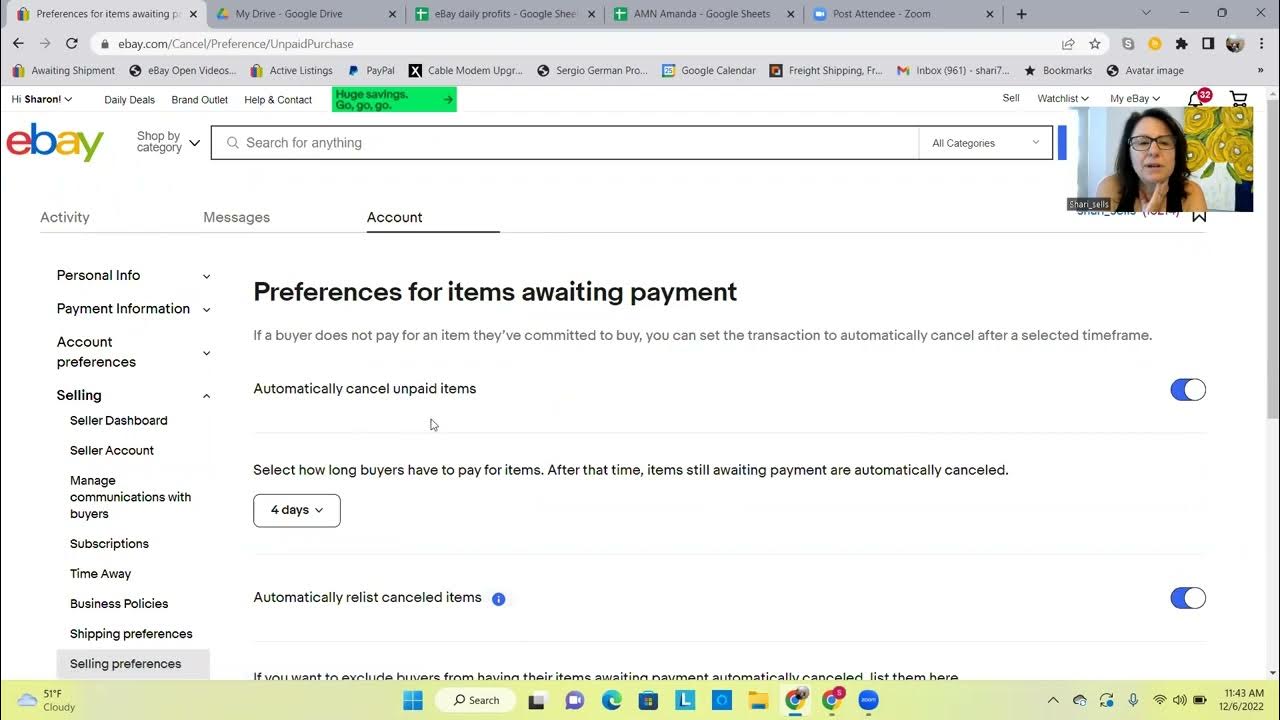 Check your setting for eBay to automatically cancel and relist unpaid